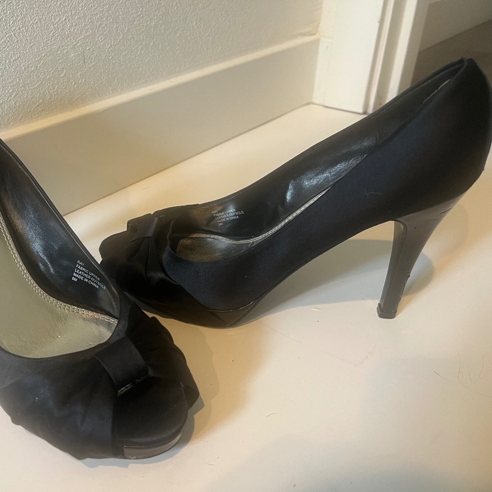 White House black market Satin Heels